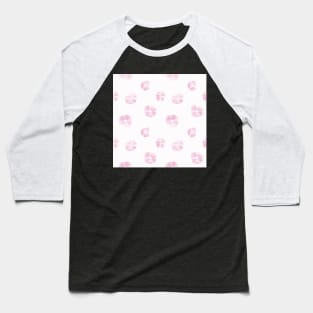 Polka shibori pink dots over light pink Baseball T-Shirt